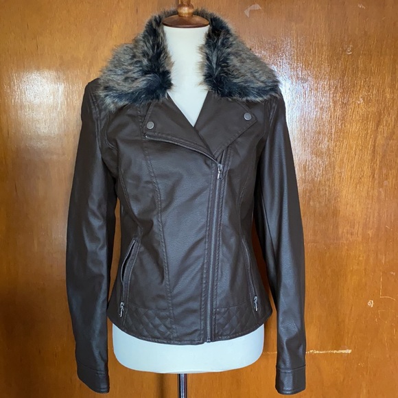 Fur Leather Jacket - Picture 1 of 4